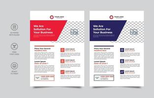 Business flyer layout template in A4 size. Vector flyer template layout design. For business brochures, posters, annual reports, leaflets, magazines or book cover