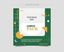 Editable square Food Banners. Food Instagram post template design. Suitable for Social Media Post, Restaurant and Promotion. Instagram Food Restaurant Posts. Premium Vector