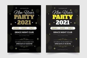 Happy new year 2022 Social Media Post. Set of Flyer, poster, banner, brochure design templates for Happy new year 2022. Vector illustration. Winter holiday Perfect for invitation, card.