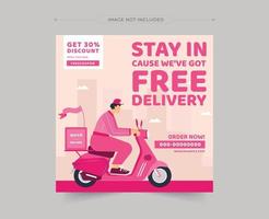 Editable square Flyer, banner  template. Colourful background color with stripe shape. Suitable for Flyer, Poster, social media post, instagram and web internet ads. Vector illustration