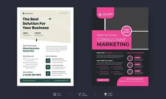 Business flyer layout template in A4 size. Vector flyer template layout design. For business brochures, posters, annual reports, leaflets, magazines or book cover