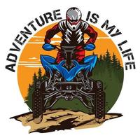 ATV Racing extreme adventure, perfect for tshirt design and racing event logo vector
