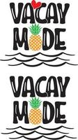 archivo de verano en modo vacay vector