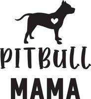 pitbull mamá perro archivo vector