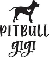 archivo de perro pitbull gigi vector