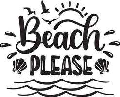 Beach Please Summer File vector