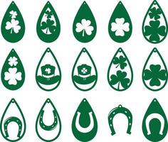 St Patrick's Day Earrings vector