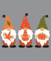 Fall Gnomes 8 Vector File