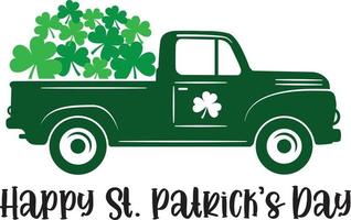 Happy St Patricks Day Truck 1 vector