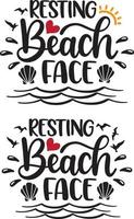 Resting Beach Face vector