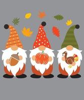 Fall Gnomes 9 Vector File