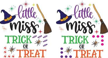 Little Miss Trick or Treat vector