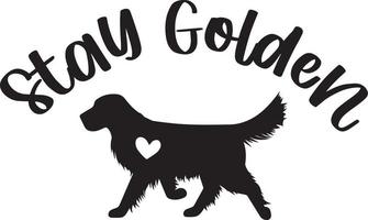 Stay Golden Dog File vector