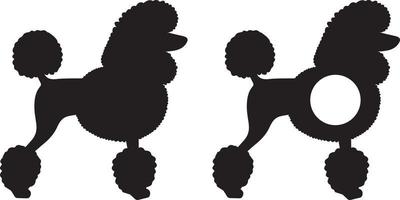 Poodle Monogram Dog File vector