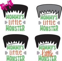Mommys Little Monster vector