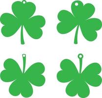 Shamrock Earrings, Clover Earrings vector