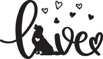 Golden Retriever Love 1 vector