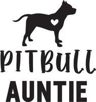 archivo de perro pitbull tía vector