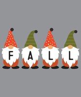 Fall Gnomes 11 vector
