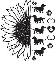 Sunflower Dachshund Dog File