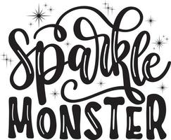 Sparkle Monster Halloween vector