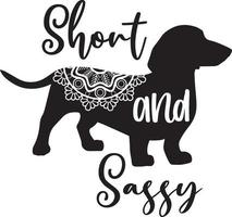 Short and Sassy Dachshund vector