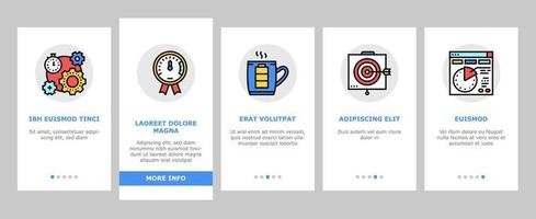 Productivity Manage Onboarding Icons Set Vector