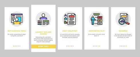 About Me Presentation Onboarding Icons Set Vector