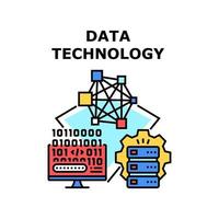 Data Technology icon vector illustration