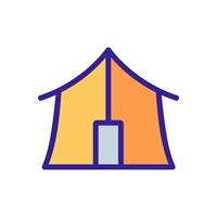 tent icon vector. Isolated contour symbol illustration vector