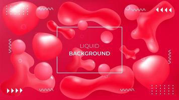 3D modern Gradient color Liquid background with 3D balls, and ornaments on a pink and magenta gradient background vector