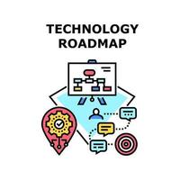 Technology roadmap icon vector illustration