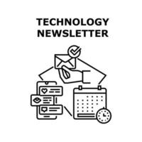 Technology newsletter icon vector illustration