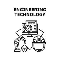 ilustración de vector de icono de tecnología de ingeniería