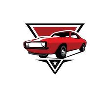 Muscle Car logo template for your company. Vector logo illustration