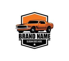 Muscle Car logo template for your company. Vector logo illustration