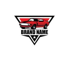 Muscle car logo - vector illustration, emblem design on white background