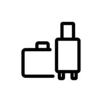 vector de icono de maleta. ilustración de símbolo de contorno aislado