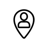 dirección de vector de icono de taxi. ilustración de símbolo de contorno aislado
