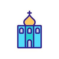 christian temple icon vector outline illustration