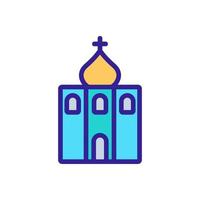 christian temple icon vector outline illustration