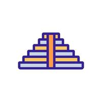 steps leading to temple icon vector outline illustration