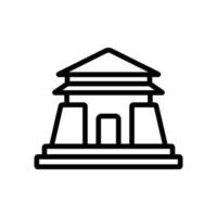 entrance to sacred temple icon vector outline illustration