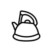 kettle with protective handle icon vector outline illustration