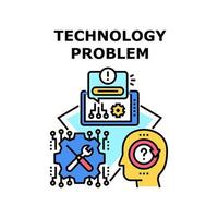 ilustración de vector de icono de problema de tecnología