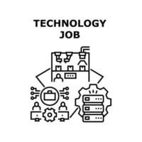 Technology job icon vector illustration