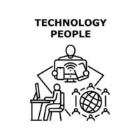 Technology people icon vector illustration