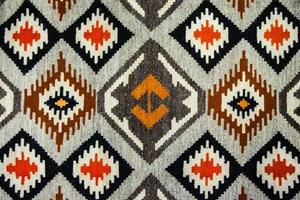 Romanian folk seamless pattern ornaments. Romanian traditional embroidery. Ethnic texture design. Traditional carpet design. Carpet ornaments. Rustic carpet design. photo