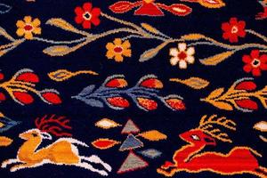 Romanian folk seamless pattern ornaments. Romanian traditional embroidery. Ethnic texture design. Traditional carpet design. Carpet ornaments. Rustic carpet design photo