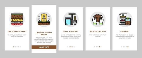 Soil Testing Nature Onboarding Icons Set Vector